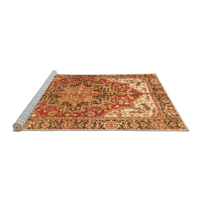Sideview of Machine Washable Persian Orange Traditional Area Rugs, wshabs3209org