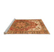 Sideview of Machine Washable Persian Orange Traditional Area Rugs, wshabs3209org