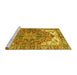 Sideview of Machine Washable Persian Yellow Traditional Rug, wshabs3209yw