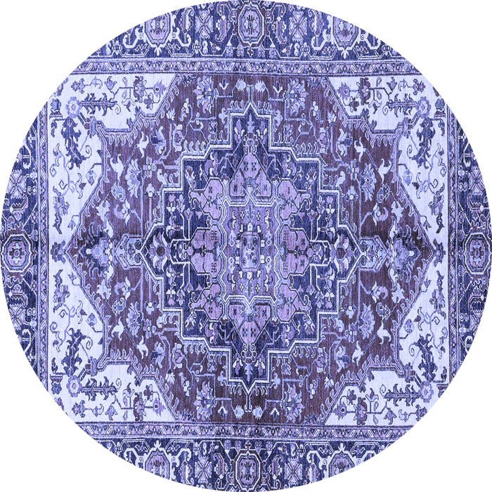 Round Persian Blue Traditional Rug, abs3209blu