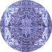 Round Persian Blue Traditional Rug, abs3209blu