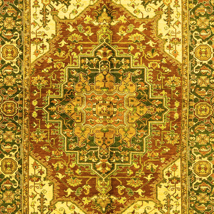 Machine Washable Persian Yellow Traditional Rug, wshabs3209yw