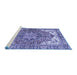 Sideview of Machine Washable Persian Blue Traditional Rug, wshabs3209blu