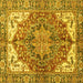 Square Machine Washable Persian Yellow Traditional Rug, wshabs3209yw