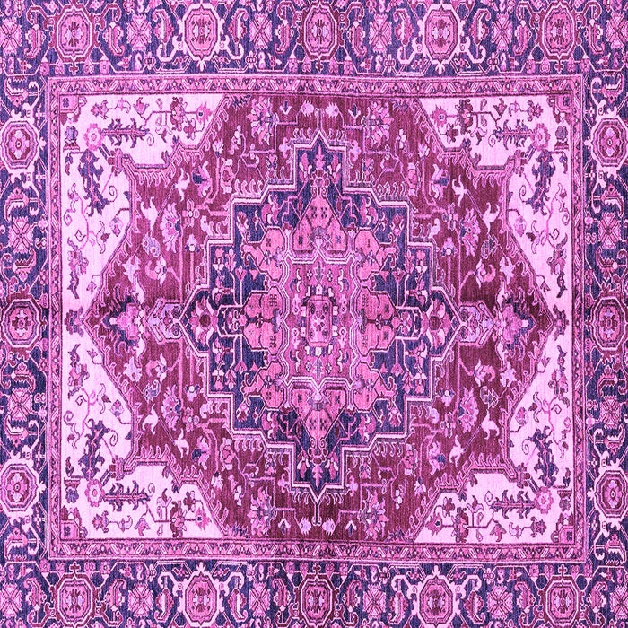 Square Persian Purple Traditional Rug, abs3209pur