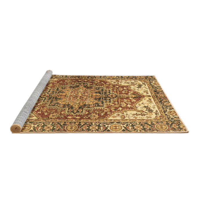 Sideview of Machine Washable Persian Brown Traditional Rug, wshabs3209brn