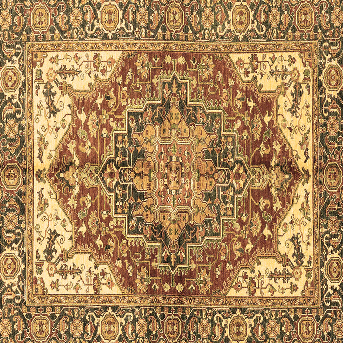 Square Machine Washable Persian Brown Traditional Rug, wshabs3209brn