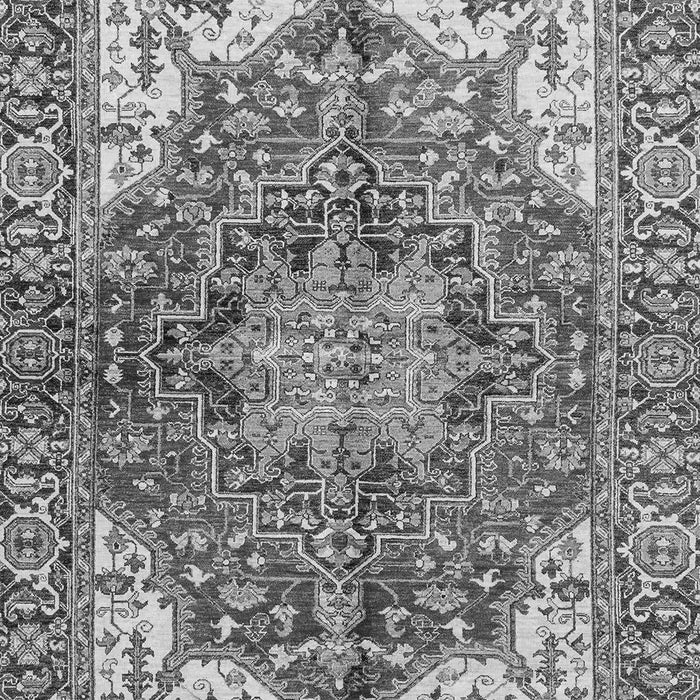 Machine Washable Persian Gray Traditional Rug, wshabs3209gry