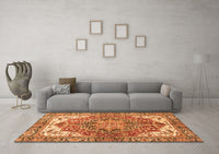 Machine Washable Persian Orange Traditional Rug, wshabs3209org