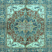 Square Persian Light Blue Traditional Rug, abs3209lblu