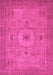 Machine Washable Abstract Pink Modern Rug, wshabs320pnk