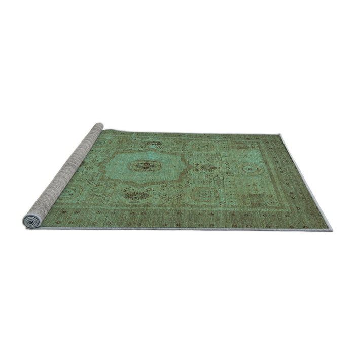 Sideview of Machine Washable Abstract Light Blue Modern Rug, wshabs320lblu