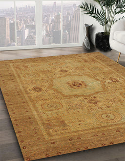 Machine Washable Abstract Sedona Brown Rug in a Family Room, wshabs320