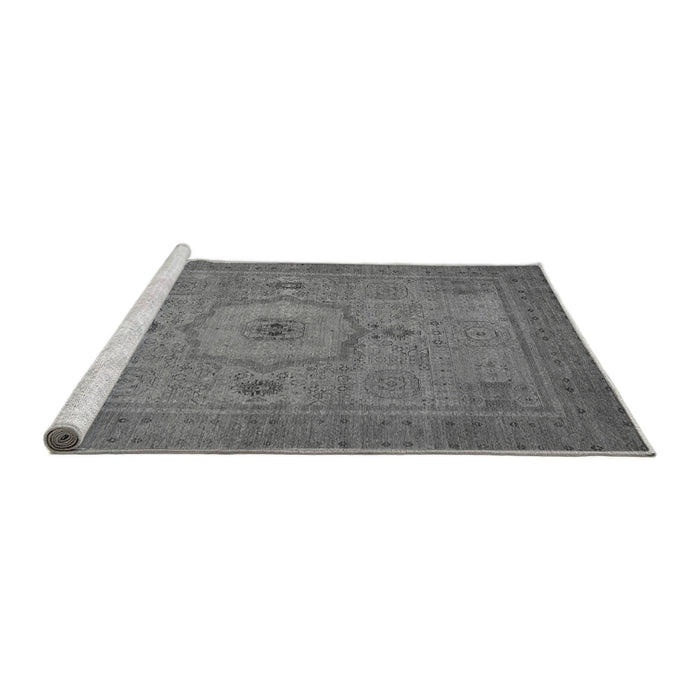 Sideview of Machine Washable Abstract Gray Modern Rug, wshabs320gry