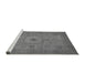 Sideview of Machine Washable Abstract Gray Modern Rug, wshabs320gry