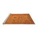 Sideview of Machine Washable Abstract Orange Modern Area Rugs, wshabs320org