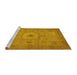 Sideview of Machine Washable Abstract Yellow Modern Rug, wshabs320yw