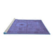 Sideview of Machine Washable Abstract Blue Modern Rug, wshabs320blu