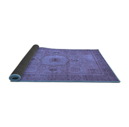 Sideview of Abstract Blue Modern Rug, abs320blu