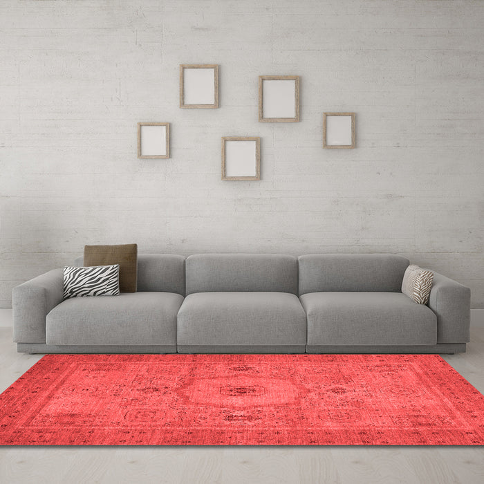 Modern Red Washable Rugs