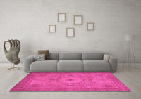 Machine Washable Abstract Pink Modern Rug, wshabs320pnk