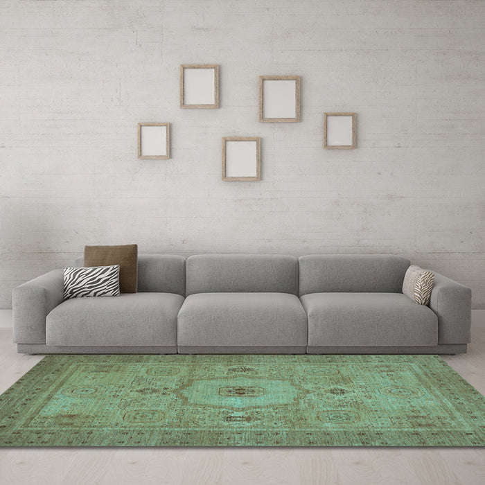 Machine Washable Abstract Light Blue Modern Rug in a Living Room, wshabs320lblu