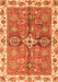 Machine Washable Oriental Orange Traditional Area Rugs, wshabs3210org