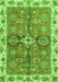 Machine Washable Oriental Green Traditional Area Rugs, wshabs3210grn