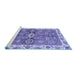 Sideview of Machine Washable Oriental Blue Traditional Rug, wshabs3210blu