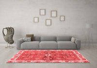 Machine Washable Oriental Red Traditional Rug, wshabs3210red