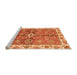 Sideview of Machine Washable Oriental Orange Traditional Area Rugs, wshabs3210org