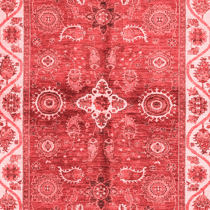 Machine Washable Oriental Red Traditional Rug, wshabs3210red
