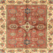 Square Abstract Red Oriental Rug, abs3210