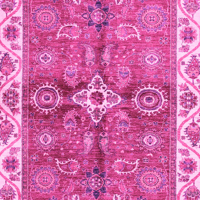 Machine Washable Oriental Pink Traditional Rug, wshabs3210pnk