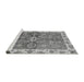 Sideview of Machine Washable Oriental Gray Traditional Rug, wshabs3210gry