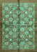 Abstract Turquoise Modern Rug, abs3211turq