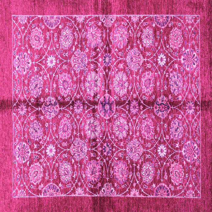 Square Machine Washable Abstract Pink Modern Rug, wshabs3211pnk