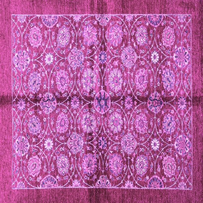 Square Machine Washable Abstract Purple Modern Area Rugs, wshabs3211pur