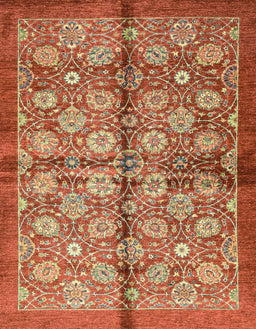 Abstract Red Modern Rug, abs3211