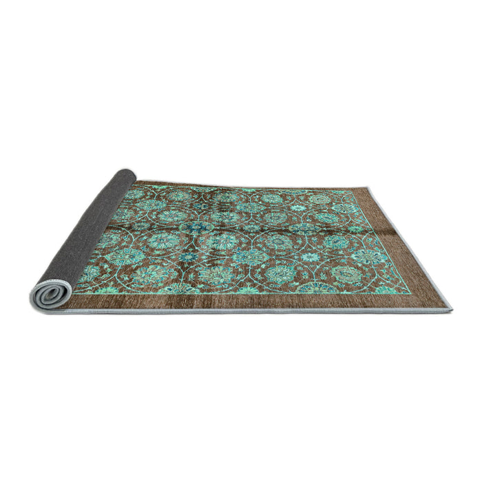 Sideview of Abstract Light Blue Modern Rug, abs3211lblu