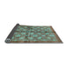 Sideview of Abstract Light Blue Modern Rug, abs3211lblu