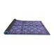 Sideview of Abstract Blue Modern Rug, abs3211blu