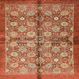 Square Abstract Red Modern Rug, abs3211
