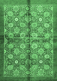 Abstract Emerald Green Modern Rug, abs3211emgrn