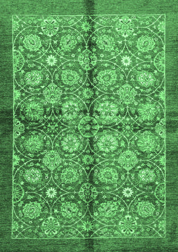 Abstract Emerald Green Modern Rug, abs3211emgrn