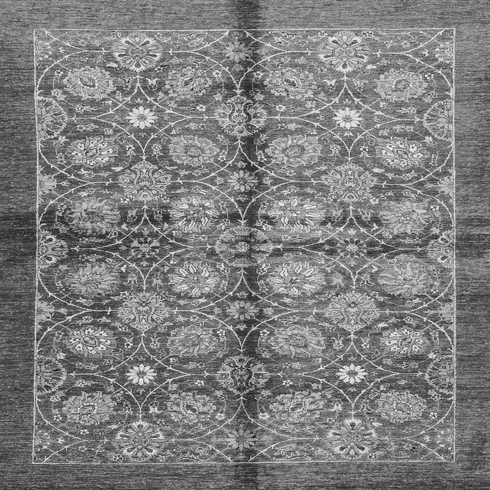 Square Abstract Gray Modern Rug, abs3211gry