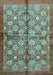 Abstract Light Blue Modern Rug, abs3211lblu