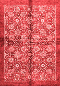 Abstract Red Modern Rug, abs3211red