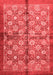 Abstract Red Modern Area Rugs