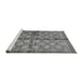 Sideview of Machine Washable Abstract Gray Modern Rug, wshabs3211gry